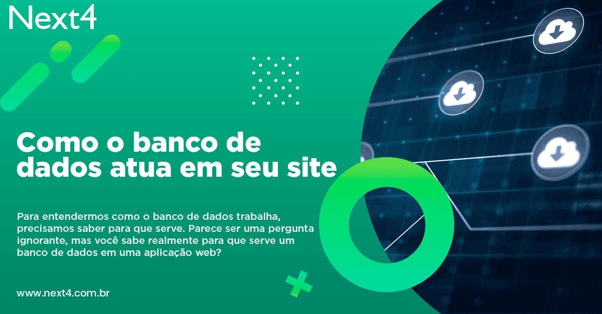 Como o banco de dados atua em seu site